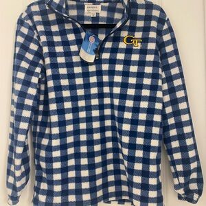 Campus Kids Blue and White Plaid Sweatshirt